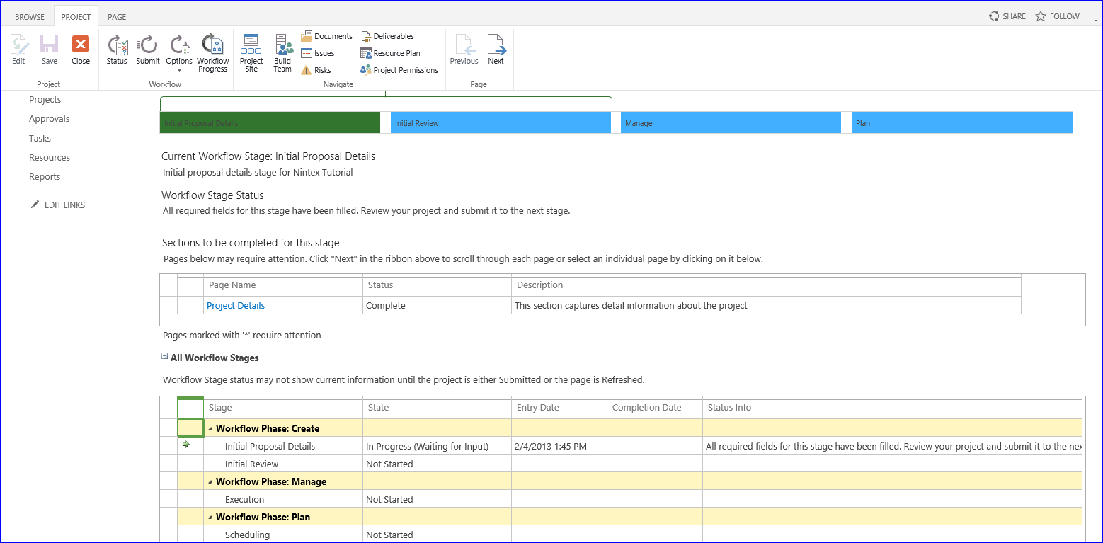 WorkFlow Project Server y Project Online