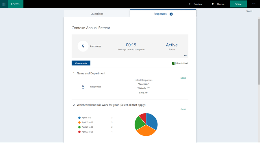 Microsoft Forms Public Preview for Office 365